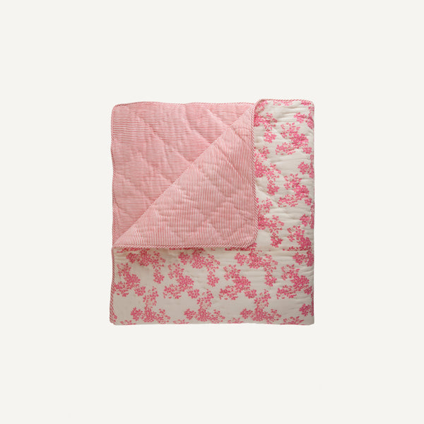 LAYLA HAND BLOCK PRINT QUILTED BEDSPREAD