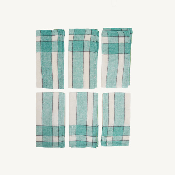 VINTAGE PLAID LINEN NAPKINS