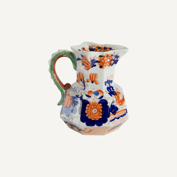 ANTIQUE IMARI IRONSTONE PITCHER