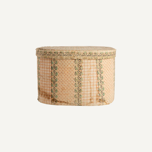 ANTIQUE COVERED WALLPAPER BOX