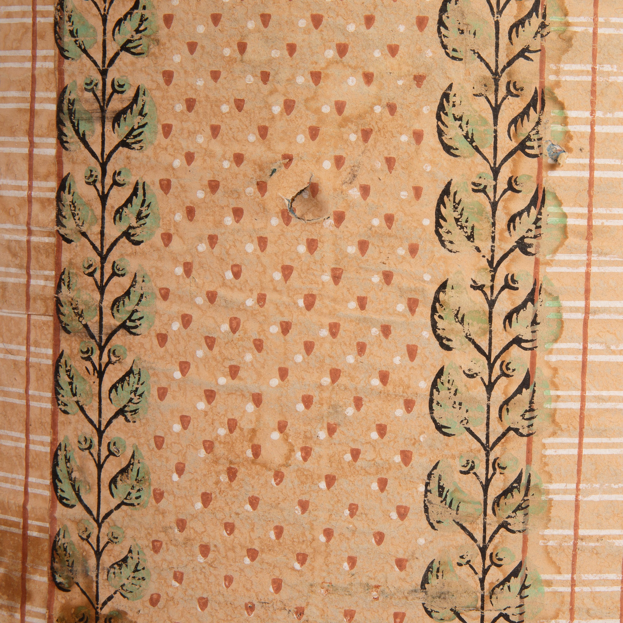 ANTIQUE COVERED WALLPAPER BOX