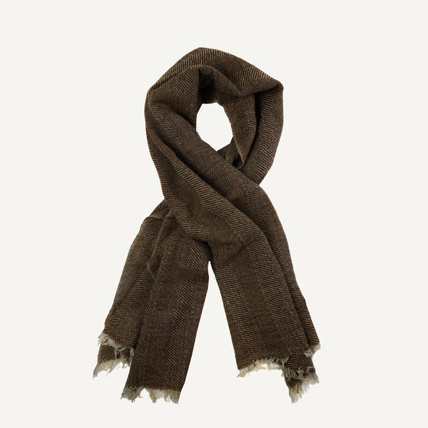 PLAIN GOODS HERRINGBONE SCARF