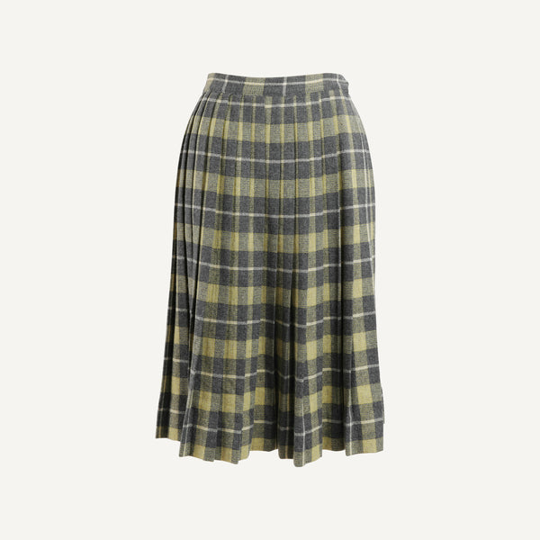 VINTAGE EARLY EVAN PICONE  + PLAIN GOODS PLAID SKIRT