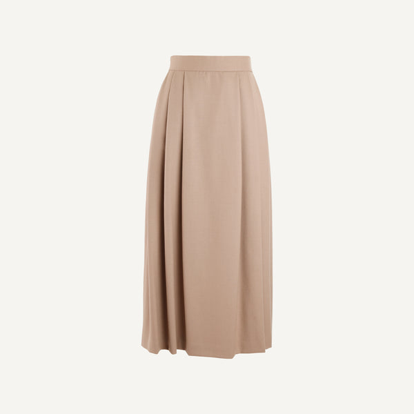 VINTAGE EVAN PICONE  + PLAIN GOODS CAMEL SKIRT