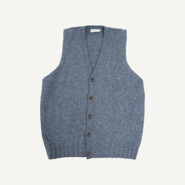 PLAIN GOODS SHETLAND BUTTONED VEST