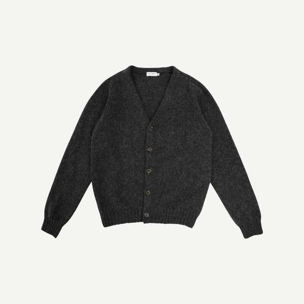 PLAIN GOODS SHETLAND BUTTON CARDIGAN