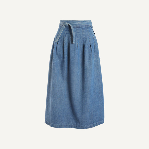 VINTAGE DENIM WRAP SKIRT