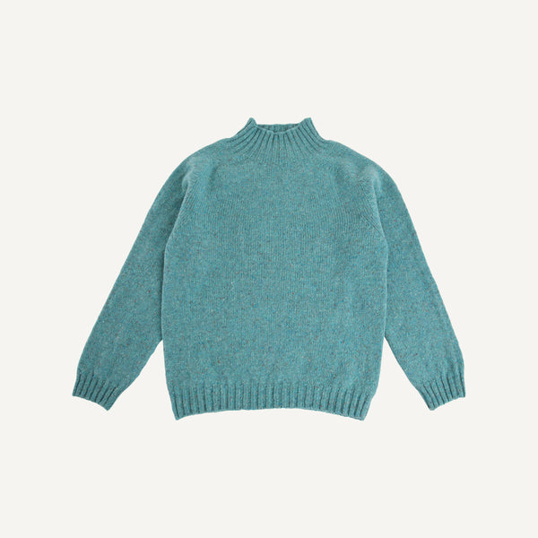 PLAIN GOODS SHETLAND MOCKNECK SWEATER