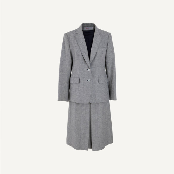 VINTAGE EVAN PICONE + PLAIN GOODS PUPPYTOOTH SKIRT SUIT