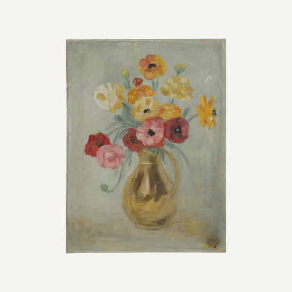 VINTAGE FLORAL PAINTING