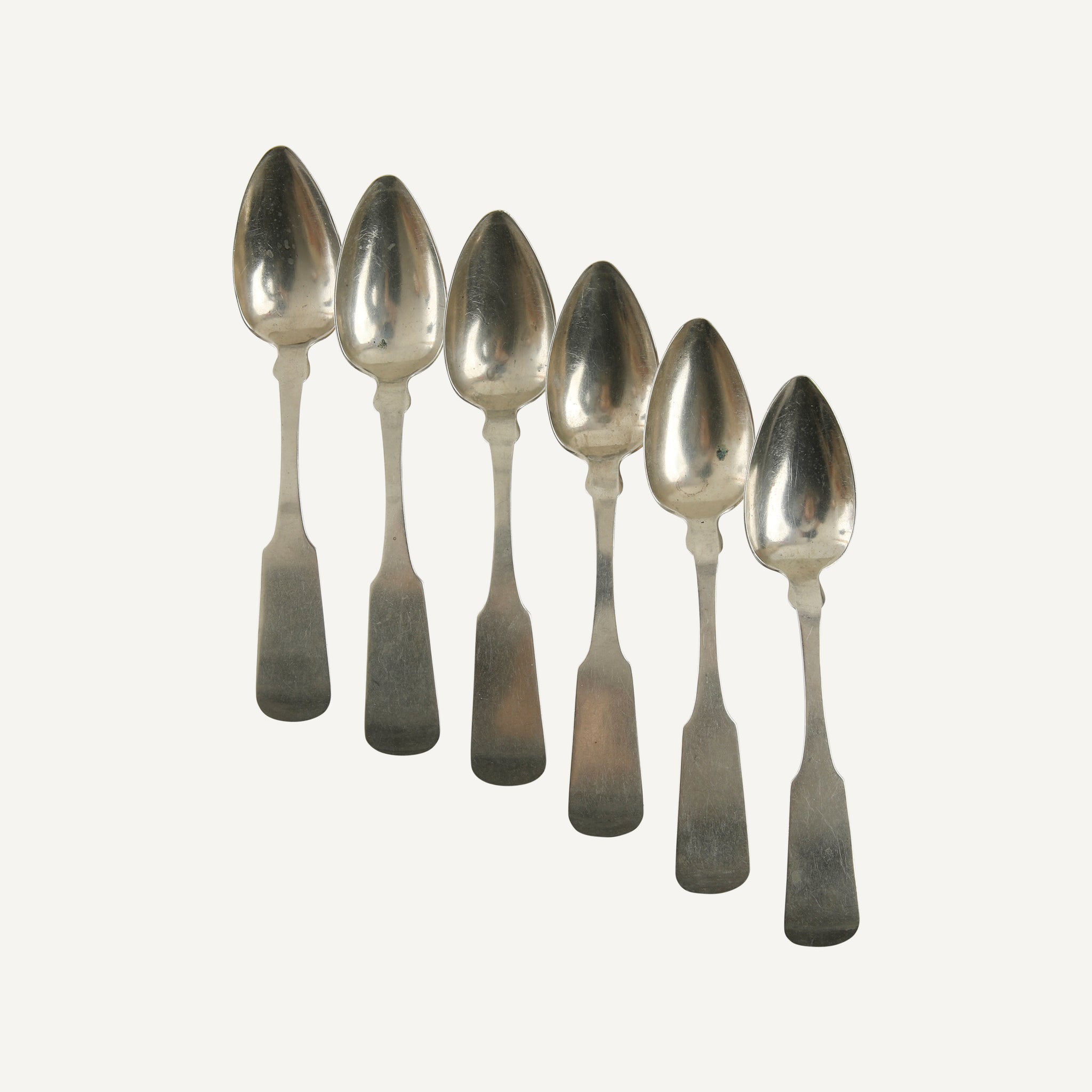 ANTIQUE SILVER PLATED TEASPOONS PLAIN GOODS