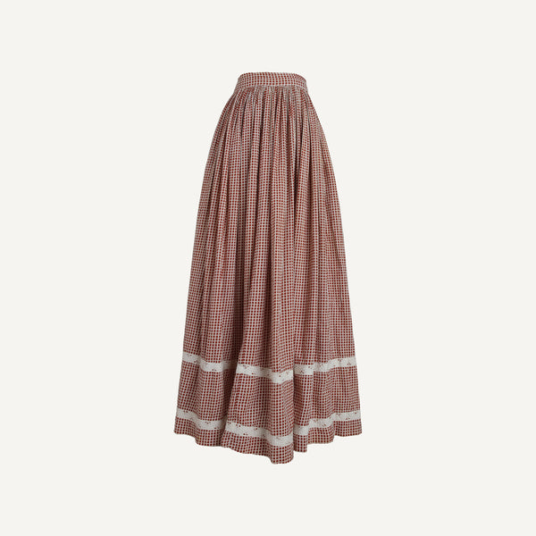 VINTAGE TEXTURED CHECK SKIRT