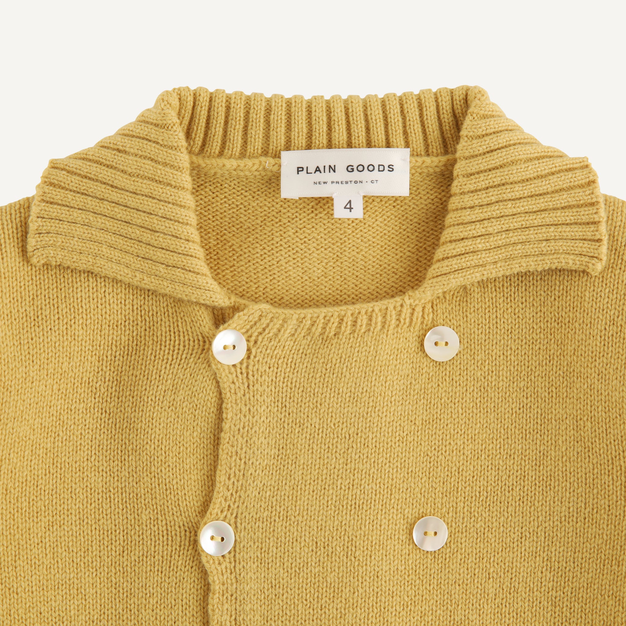PLAIN GOODS DOUBLE BREASTED CARDIGAN