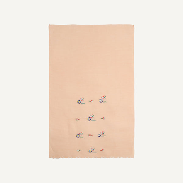 VINTAGE EMBROIDERED LINEN HAND TOWEL