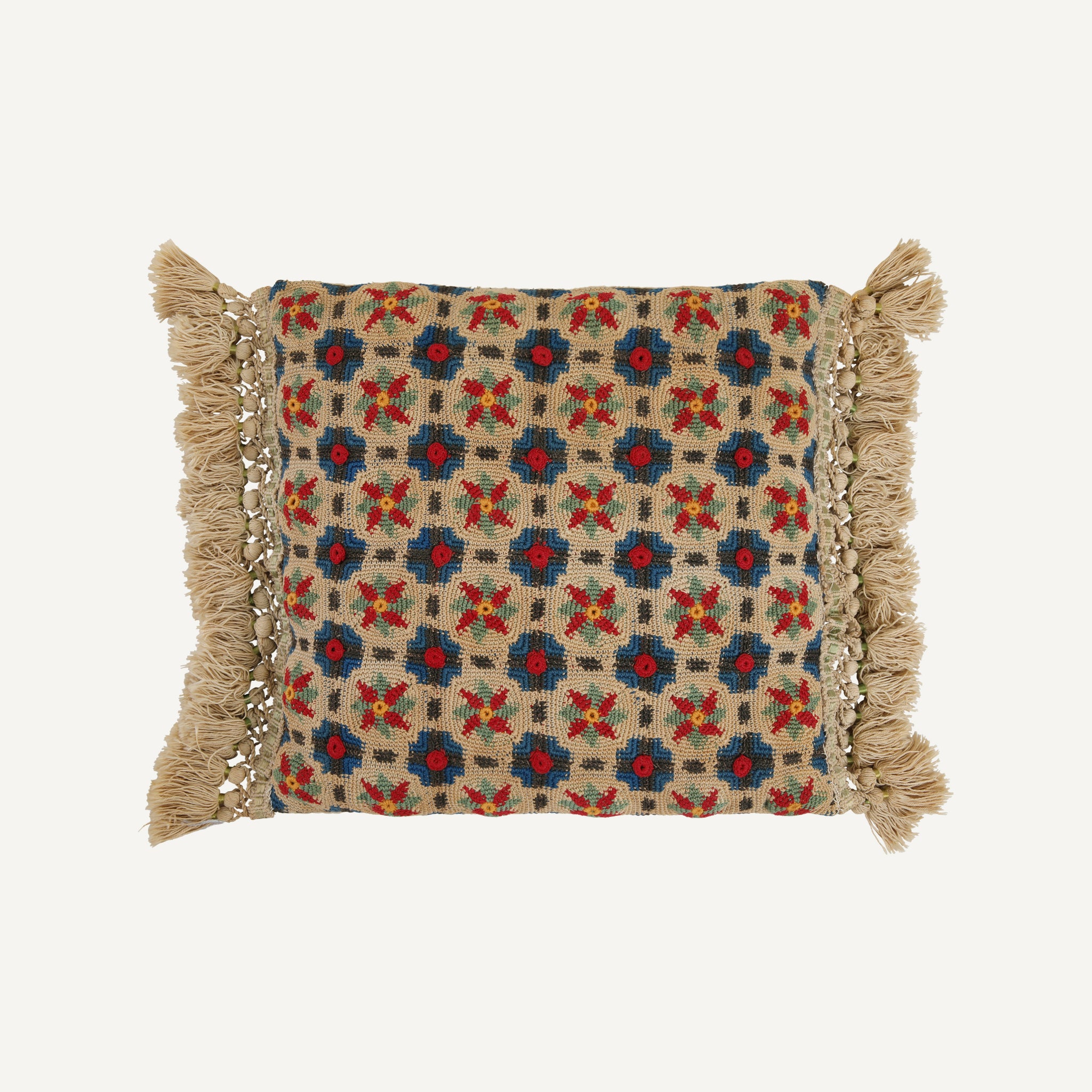 ANTIQUE FINELY CROCHETED PILLOW