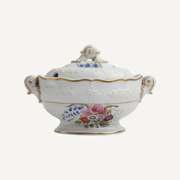 ANTIQUE HAND PAINTED TUREEN