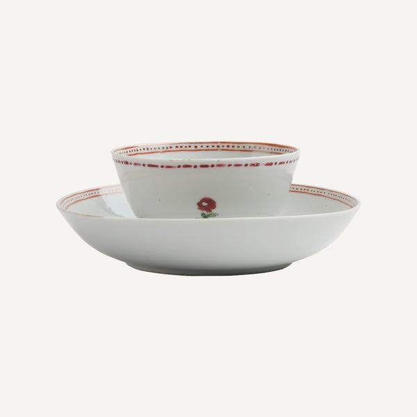 ANTIQUE CHINESE EXPORT CUP AND SAUCER