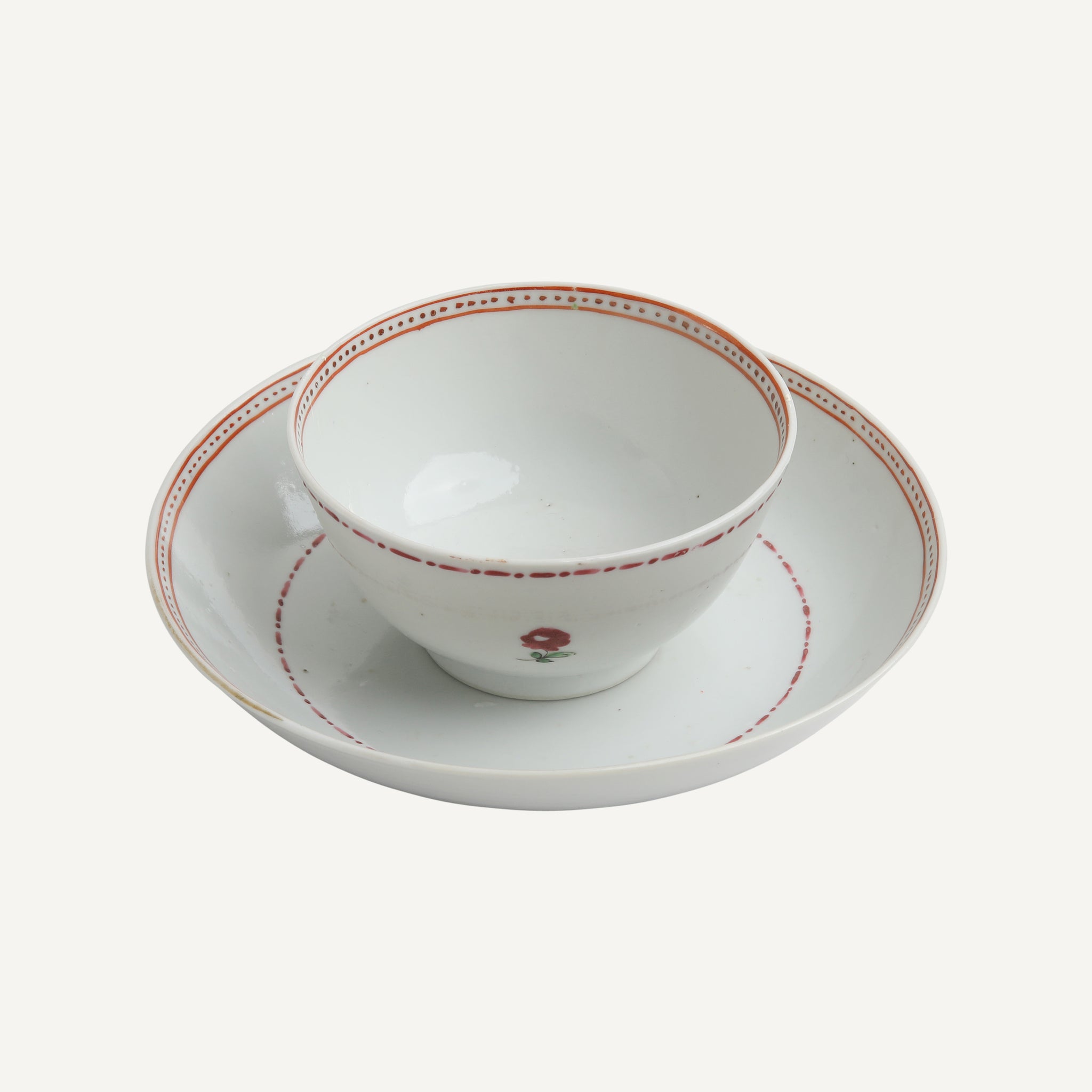 ANTIQUE CHINESE EXPORT CUP AND SAUCER