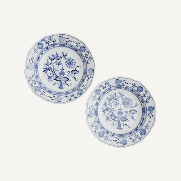 VINTAGE MEISSEN BLUE ONION SOUP BOWLS