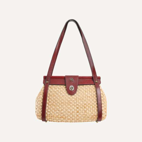 VINTAGE ETIENNE AIGNER SEAGRASS HANDBAG