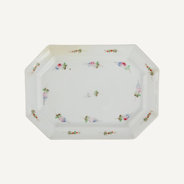 ANTIQUE HAND PAINTED IRONSTONE PLATTER