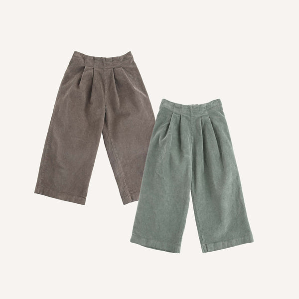 PLAIN GOODS PLEATED CORDUROY PANTS