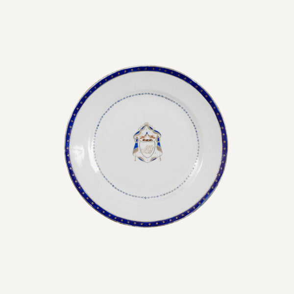 ANTIQUE ARMORIAL CHINESE EXPORT PLATE
