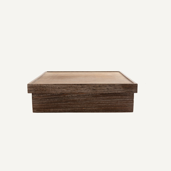 LIMED COVERED WOOD BOX
