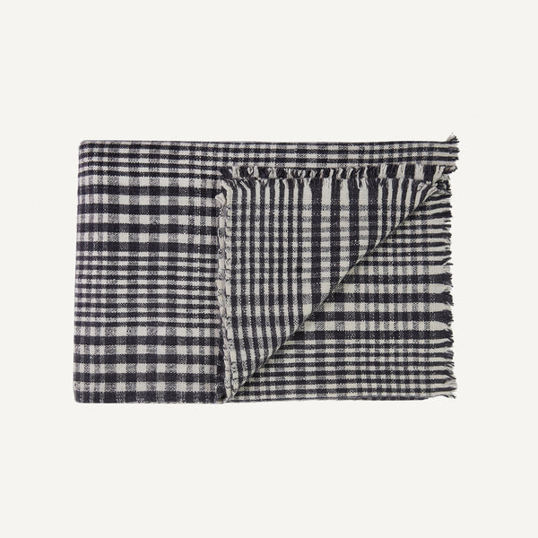 HIMALAYAN CASHMERE HANDSPUN PLAID THROW