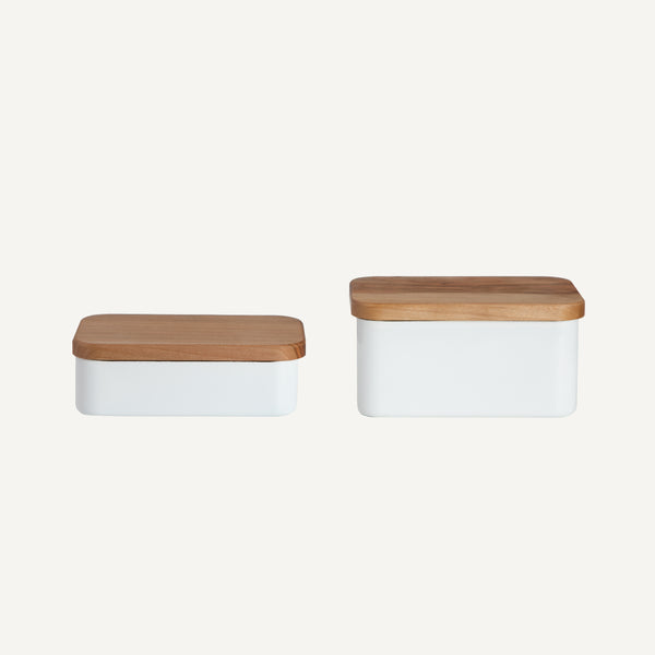 ENAMEL BUTTER DISH