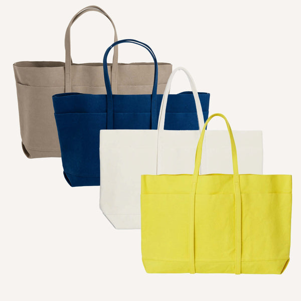 AMIACALVA LARGE WASHED CANVAS TOTE