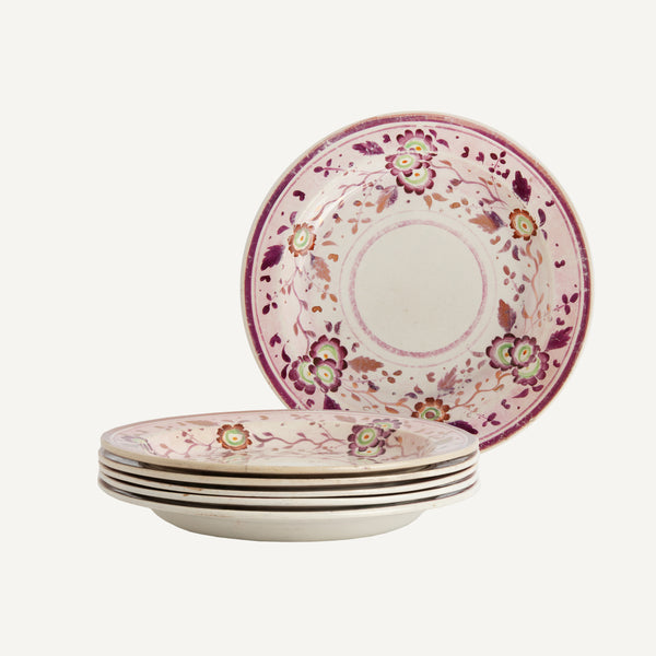 ANTIQUE PINK LUSTRE PLATES