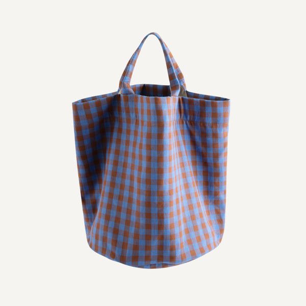 MAKIE COTTON CHECKED TOTE