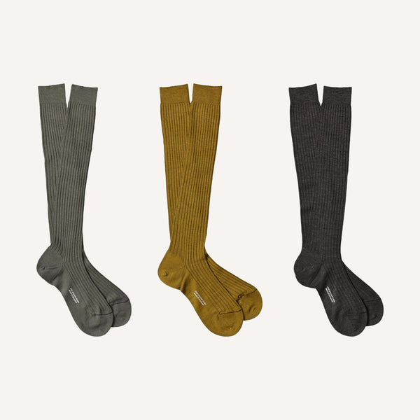 MARGARET HOWELL LONG RIBBED SOCKS