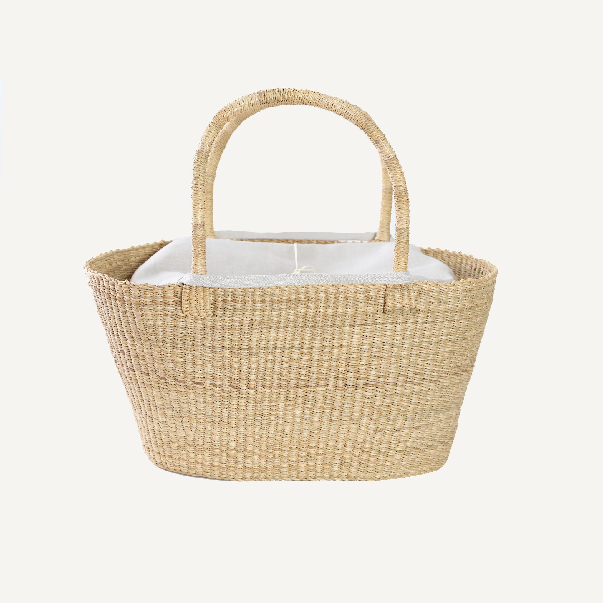 MUUN STRAW BAG WITH REMOVABLE LINING