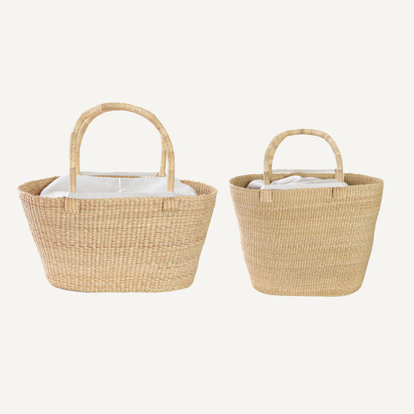 MUUN STRAW BAG WITH REMOVABLE LINING