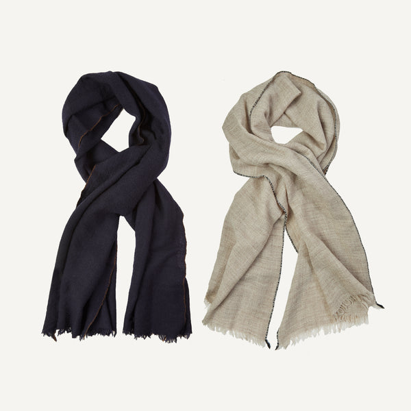 PLAIN GOODS PIPED EDGE SCARF