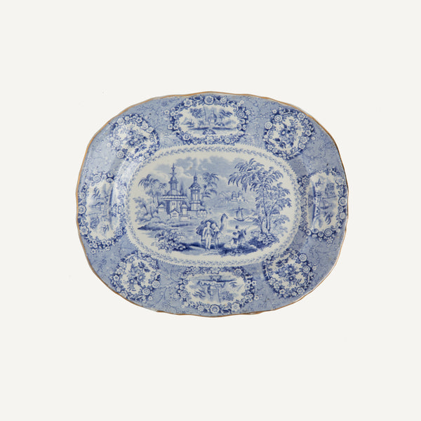 ANTIQUE RIDGWAYS "ORIENTAL" TRANSFERWARE PLATTER