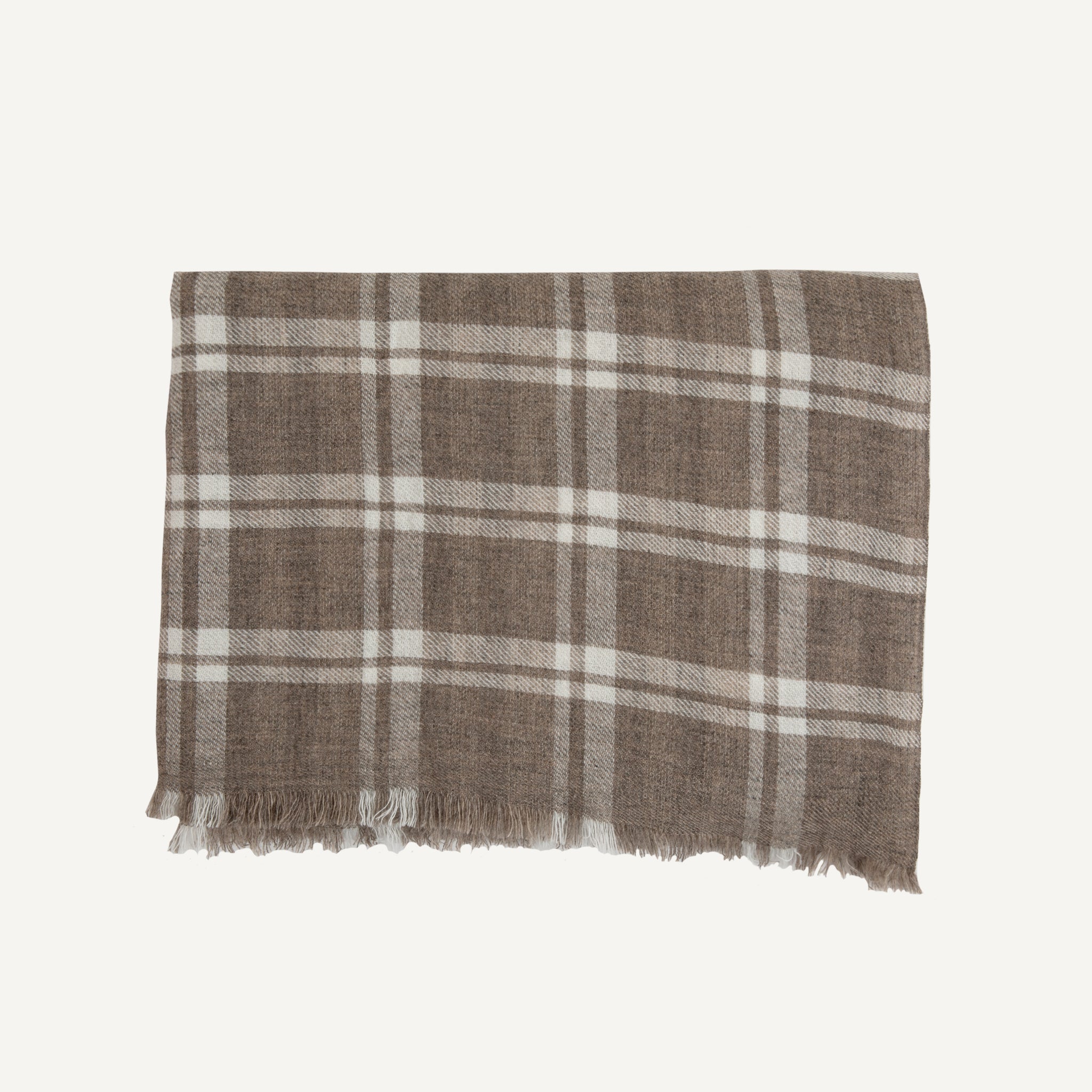 HIMALAYAN CASHMERE CHECKED SCARVES