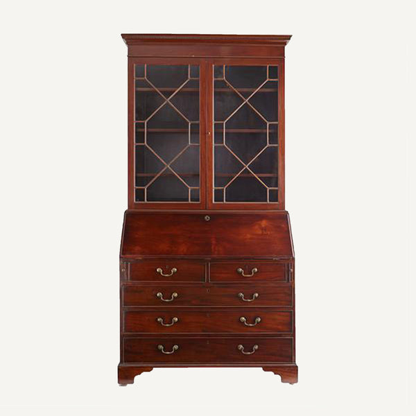 ANTIQUE GEORGIAN SECRETARY BOOKCASE