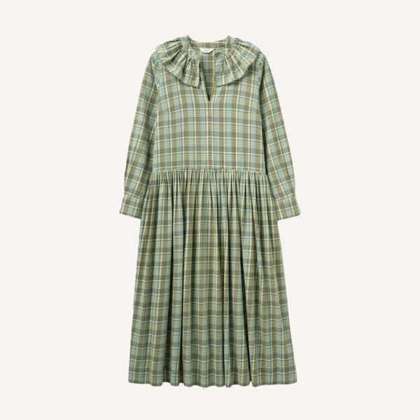 TOAST BRUSHED CHECK COTTON DRESS