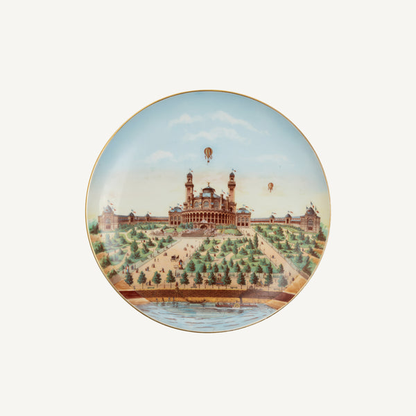 ANTIQUE TROCADERO FAIENCE PLATTER